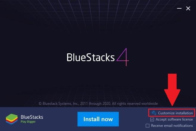 Как установить BlueStacks на другой диск