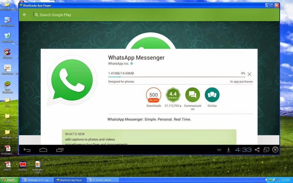 Установка WhatsApp через BlueStacks