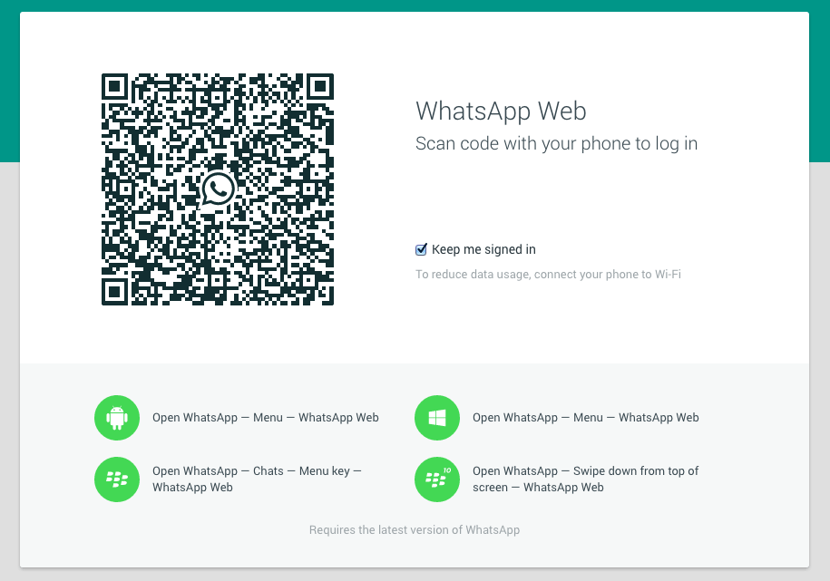 Браузерная версия - WhatsApp Web