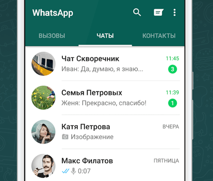 Групповые чаты в WhatsApp