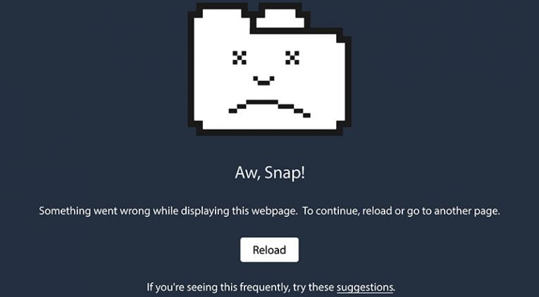 “Aw, Snap!” error in Chrome