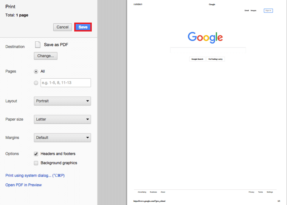 How to Save a Web Page As PDF in Google Chrome