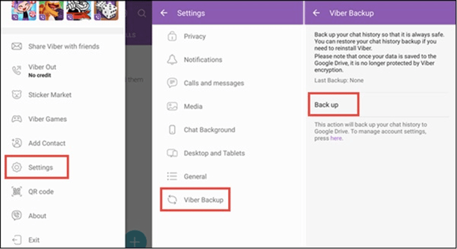 How to recover deleted messages in Viber on Android