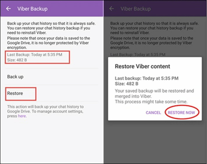 How to recover deleted messages in Viber on Android