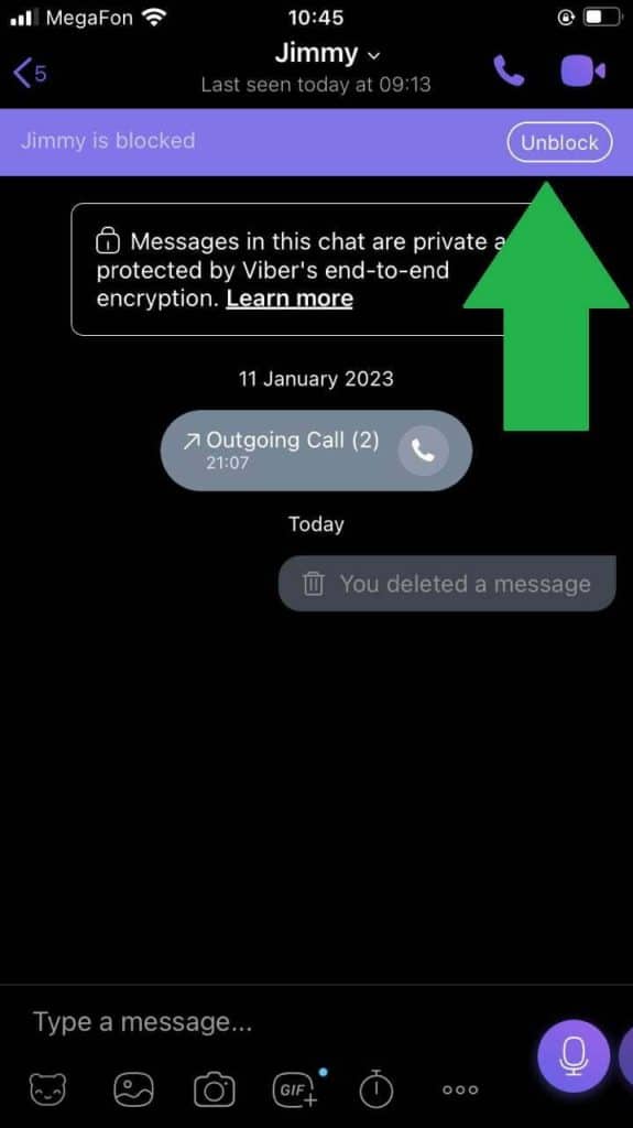How to unblock someone on Viber
