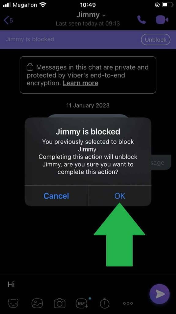 How to unblock someone on Viber
